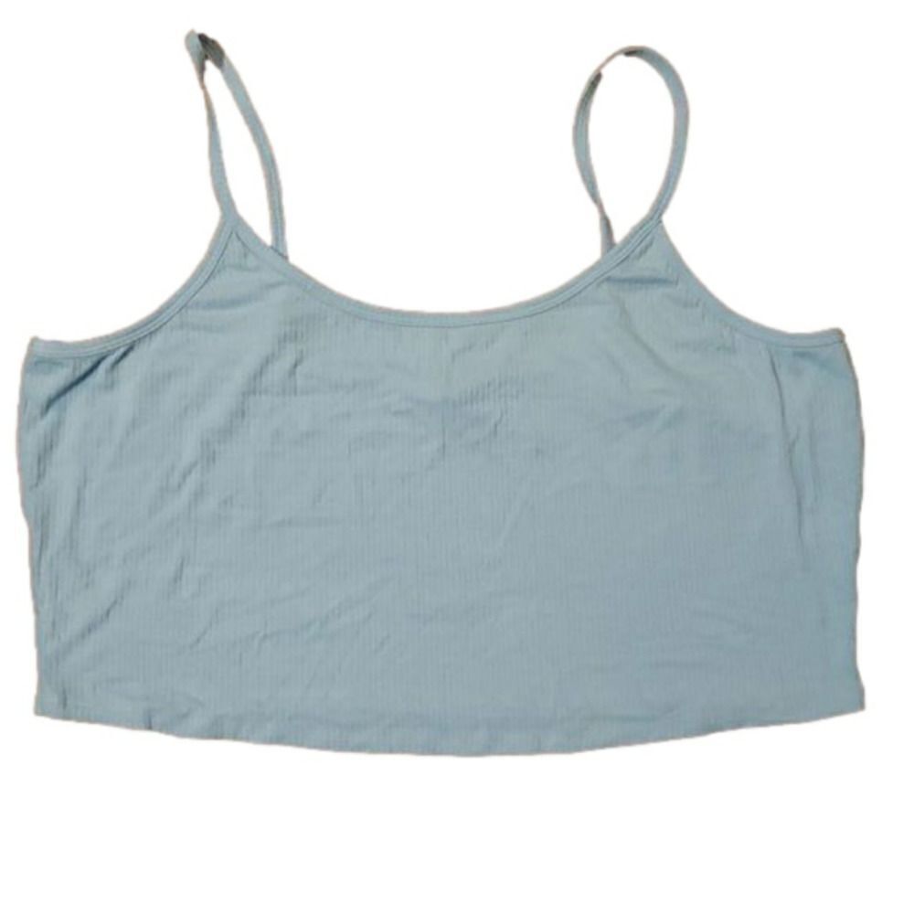 Bp Nordstroms Womens Ribbed Crop Top Camisole Light Blue Size 2x NWOT‎